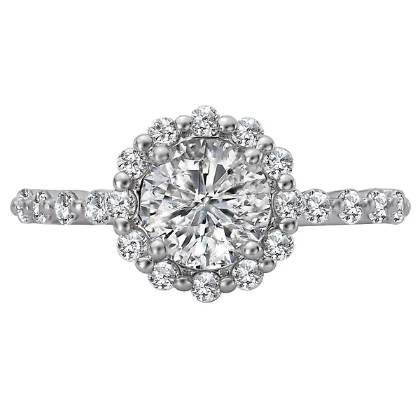 Rings Romance 14K White Gold Halo SemiMount Romance Collection Wedding Ring Rings Romance 14K White Gold Halo SemiMount Romance Collection Wedding Ring