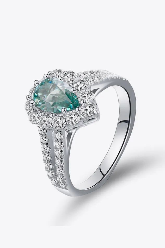 Rings Trendsi 1 Carat Moissanite 925 Sterling Silver Ring