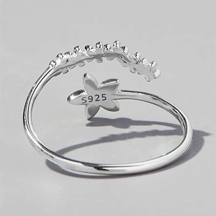 Rings Trendsi 925 Sterling Silver Flower Ring