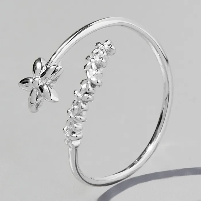Rings Trendsi 925 Sterling Silver Flower Ring