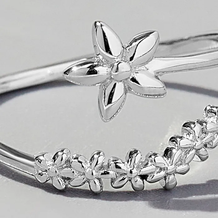 Rings Trendsi 925 Sterling Silver Flower Ring