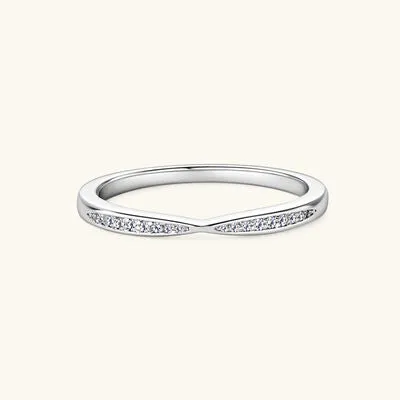 Rings Trendsi 925 Sterling Silver Inlaid Moissanite Ring