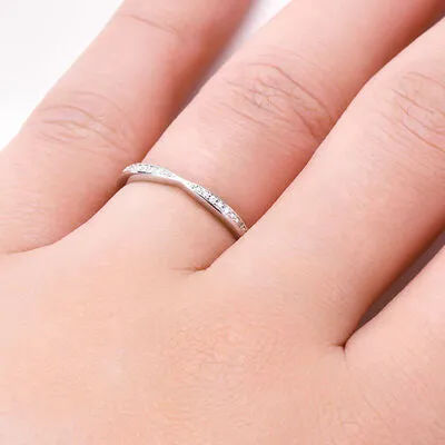 Rings Trendsi 925 Sterling Silver Inlaid Moissanite Ring