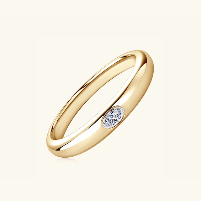 Rings Trendsi 925 Sterling Silver Inlaid Moissanite Ring