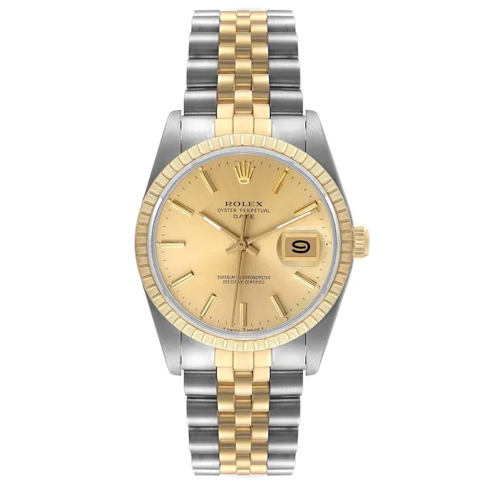 Rolex Rings Ladies Rolex 26mm Date 18K Yellow Gold Two Tone Watch with Champagne Dial and Fluted Bezel PreOwned 69173 Rolex Rings Ladies Rolex 26mm Date 18K Yellow Gold Two Tone Watch with Champagne Dial and Fluted Bezel PreOwned 69173