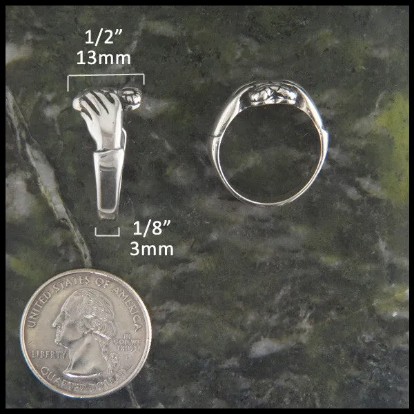 Sterling Silver Claddagh Ring Walker Metalsmiths Rings