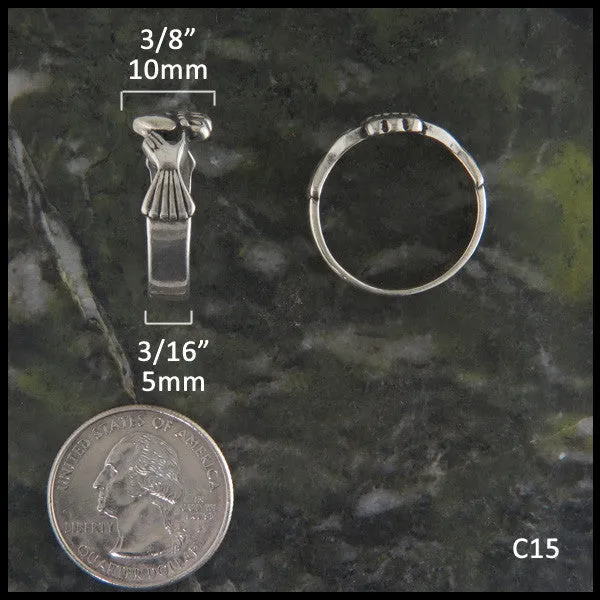 Sterling Silver Claddagh Ring Walker Metalsmiths Rings