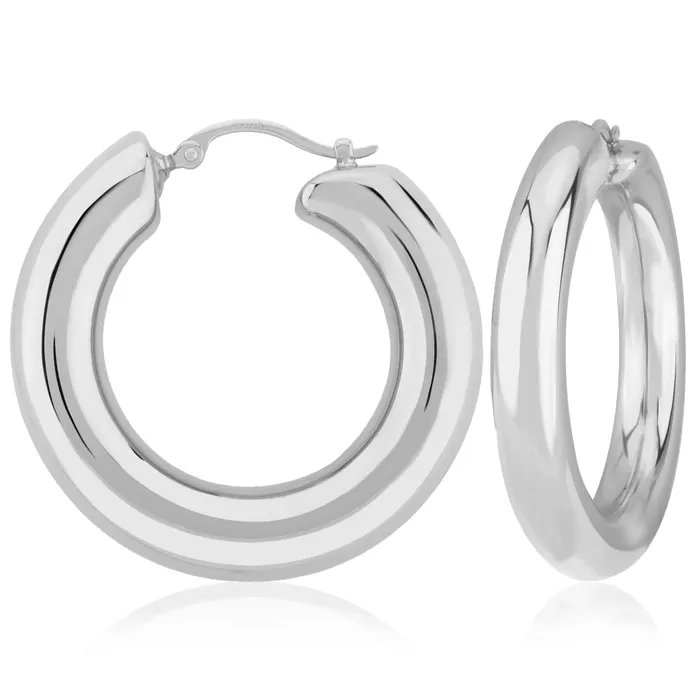Sterling Silver Donut Tube Hoops Carla Nancy B Rings