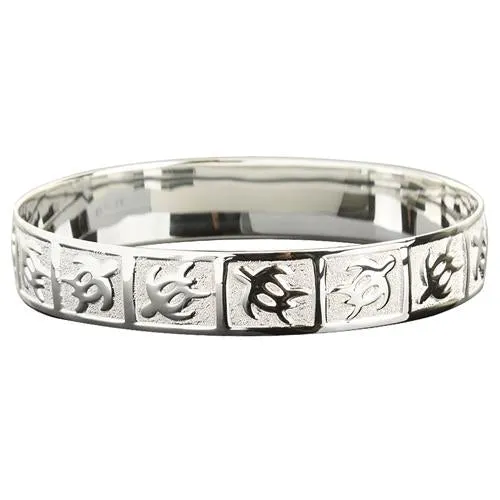 Sterling Silver Hawaiian HonuTurtle Bangle Silver Color Nakoa Rings Sterling Silver Hawaiian HonuTurtle Bangle Silver Color Nakoa Rings
