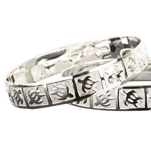 Sterling Silver Hawaiian HonuTurtle Bangle Silver Color Nakoa Rings Sterling Silver Hawaiian HonuTurtle Bangle Silver Color Nakoa Rings