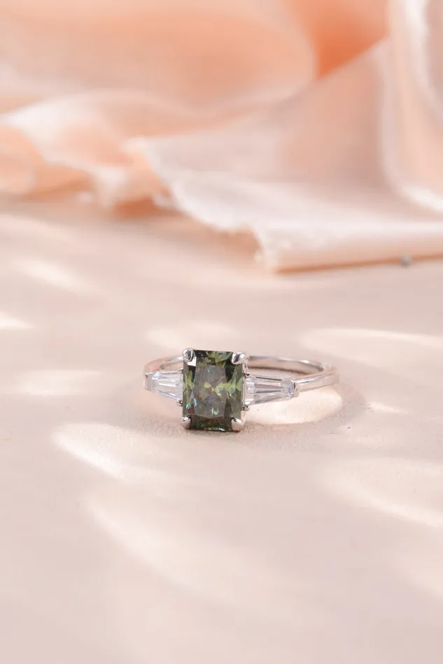 Trendsi 2 Carat Moissanite 925 Sterling Silver Ring Rings