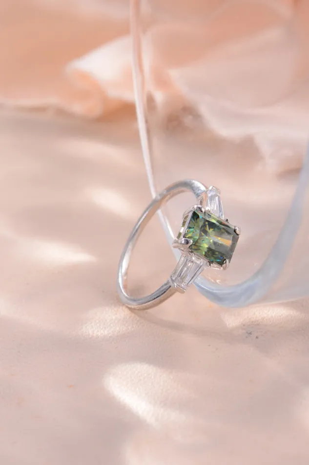 Trendsi 2 Carat Moissanite 925 Sterling Silver Ring Rings