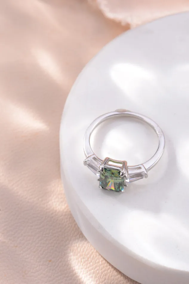 Trendsi 2 Carat Moissanite 925 Sterling Silver Ring Rings