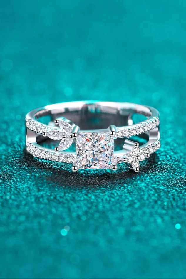 Trendsi Moissanite Double Layered Ring Rings