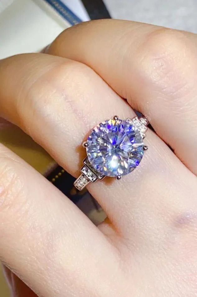 Trendsi Rings 5 Carat Moissanite 925 Sterling Silver Ring