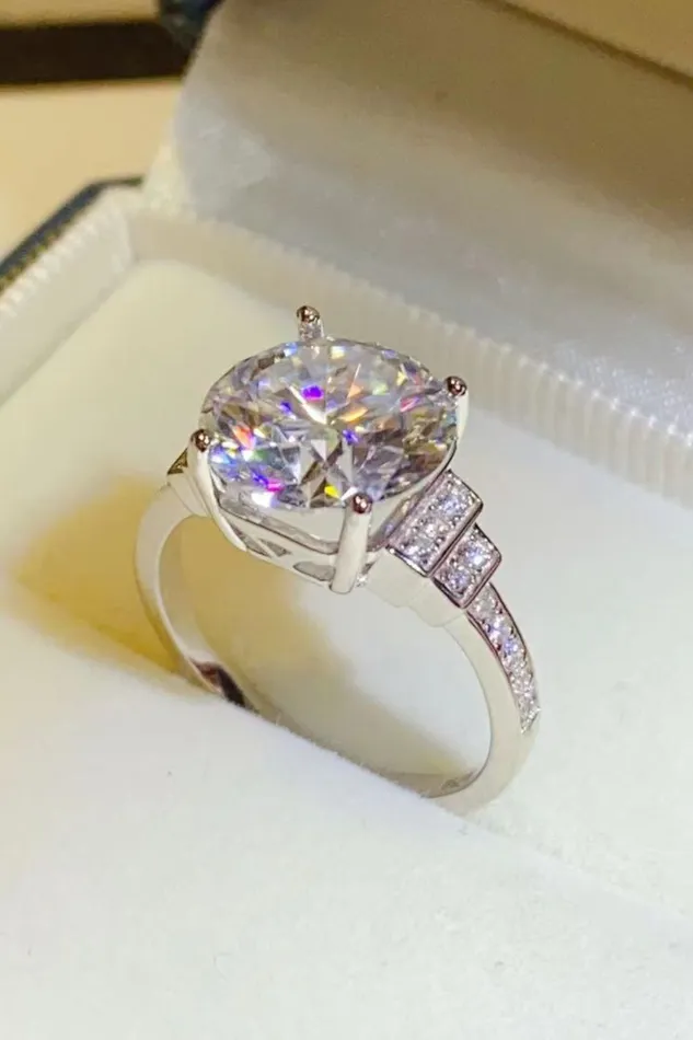 Trendsi Rings 5 Carat Moissanite 925 Sterling Silver Ring