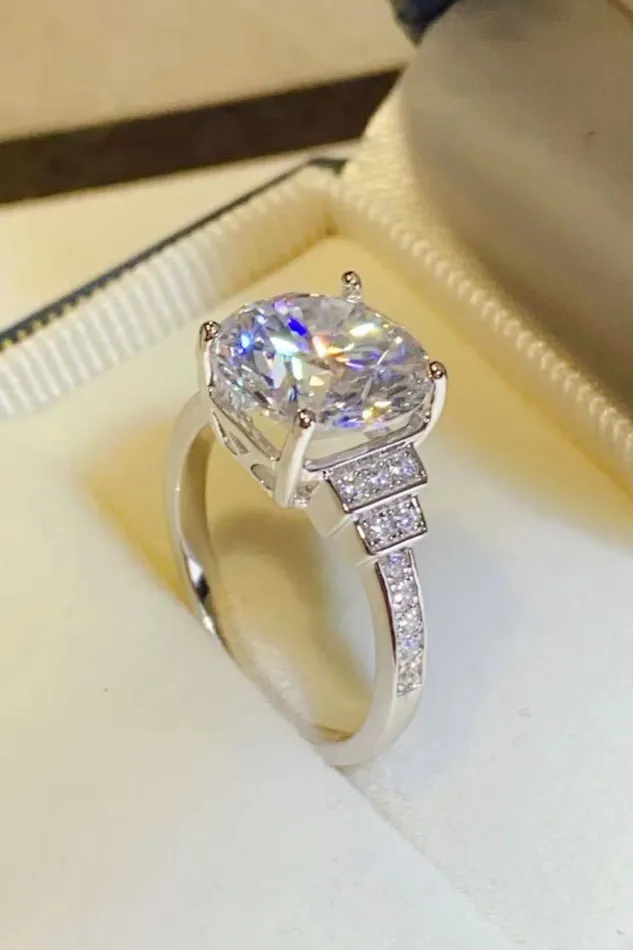 Trendsi Rings 5 Carat Moissanite 925 Sterling Silver Ring