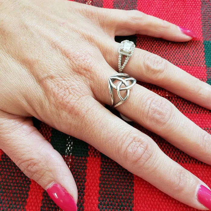 Walker Metalsmiths Cathedral Trinity Knot Ring Rings