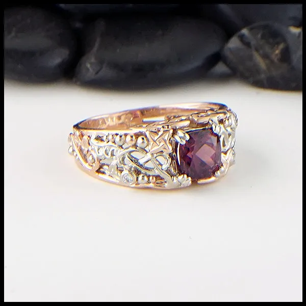 Walker Metalsmiths Rings Purple Garnet Custom Ring