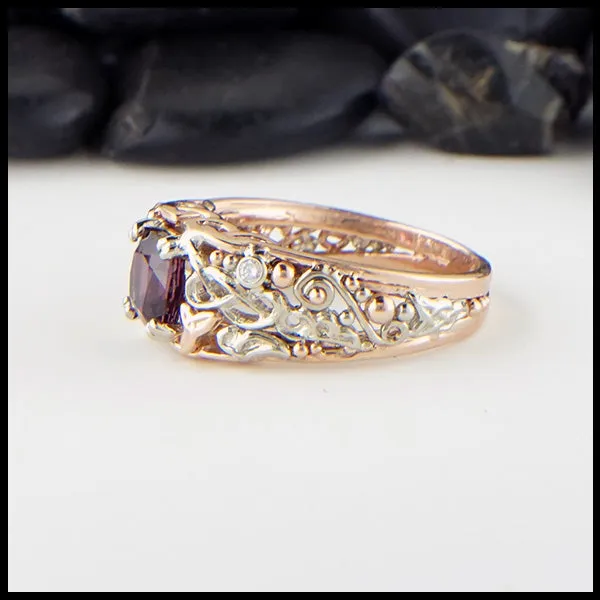 Walker Metalsmiths Rings Purple Garnet Custom Ring