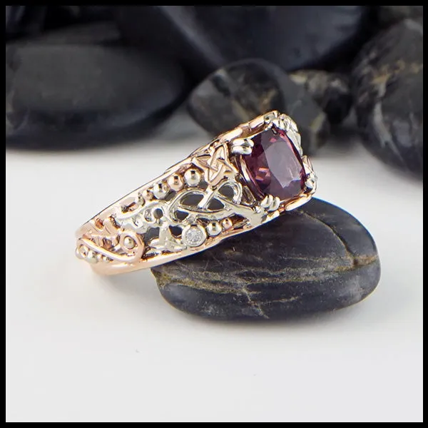 Walker Metalsmiths Rings Purple Garnet Custom Ring