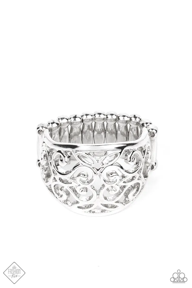 WISTFUL Thinking Silver Filigree Ring Paparazzi Fashion Fix February 2022 Paparazzi Accessories Rings WISTFUL Thinking Silver Filigree Ring Paparazzi Fashion Fix February 2022 Paparazzi Accessories Rings